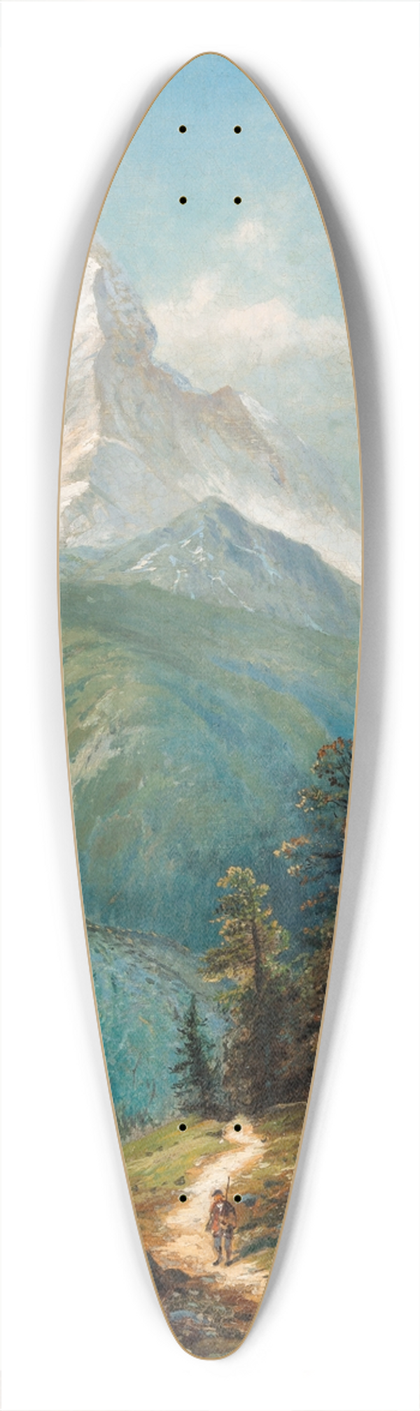 Edmund Darch Lewis - The Matterhorn 39.3 inch art pintail longboard deck