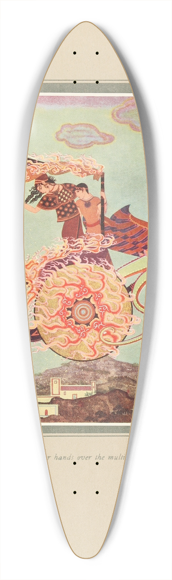 Edmund Dulac - She shook her hands over the multitude below 39.3 inch art pintail longboard deck