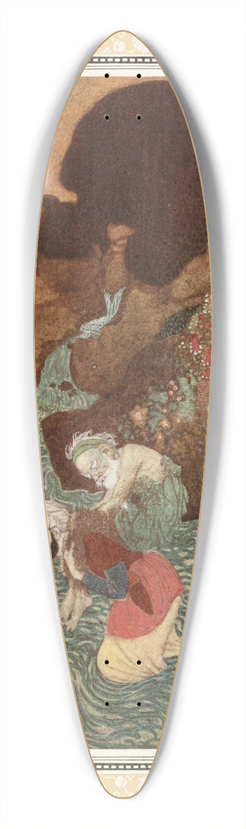 Edmund Dulac - The Episode of the Old Man of the Sea 39.3 inch art pintail longboard deck