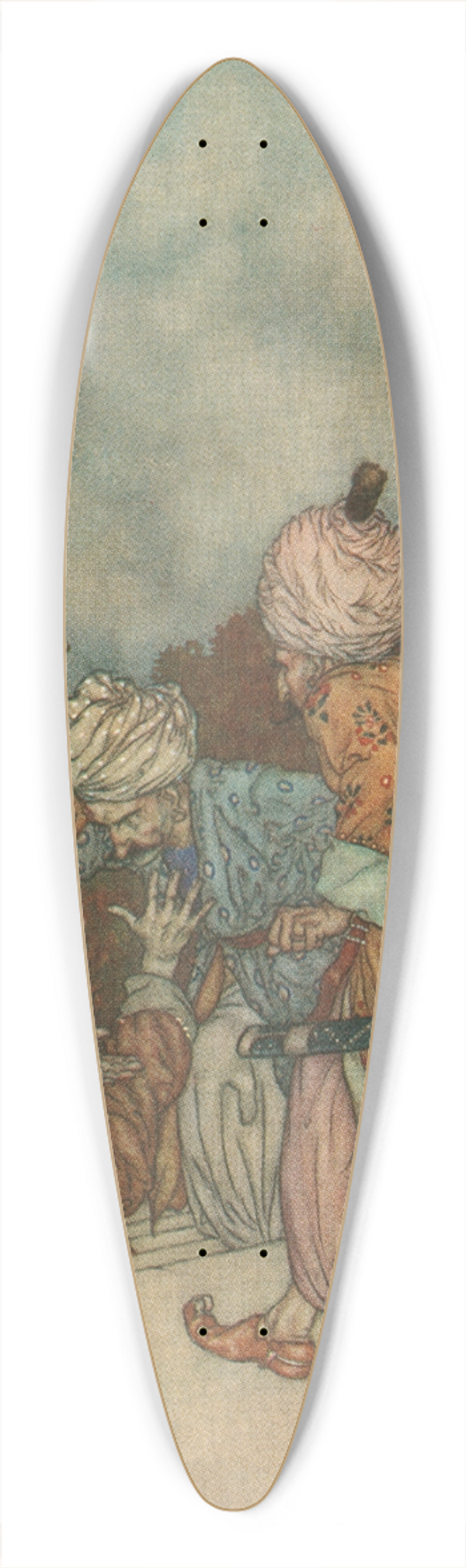 Edmund Dulac - They overtook him just as he reached the steps of the main porch 39.3 inch art pintail longboard deck
