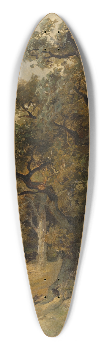 Edmund Kanoldt - Herbstlicher Eichwald am Seeufer 39.3 inch art pintail longboard deck