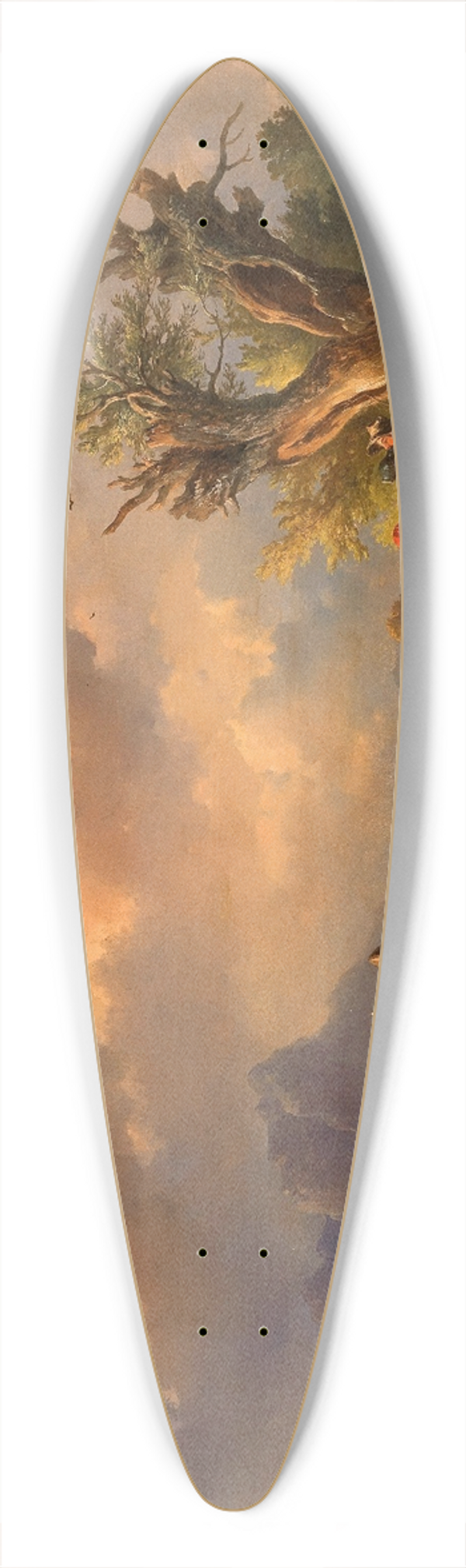 Edmund Mahlknecht - A peasant resting with grazing animals and a foal 39.3 inch art pintail longboard deck