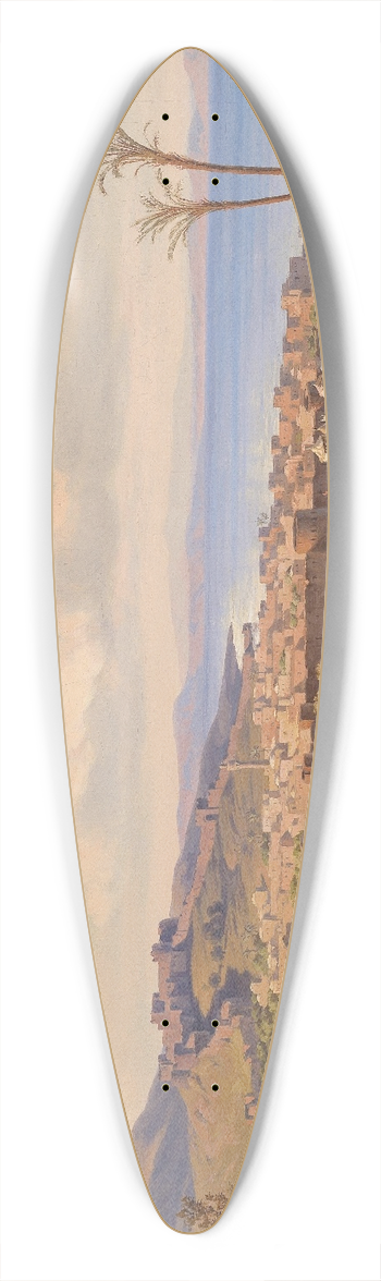 Edmund Von Wrndle - Stadt und See Tiberias 39.3 inch art pintail longboard deck