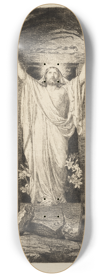 Carl Bloch - The Resurrection of Christ 8.25 inch art skate deck