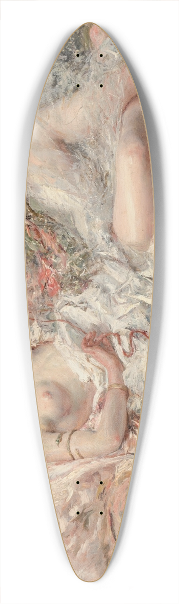Eduardo Leon Garrido - Two voluptuaries 39.3 inch art pintail longboard deck