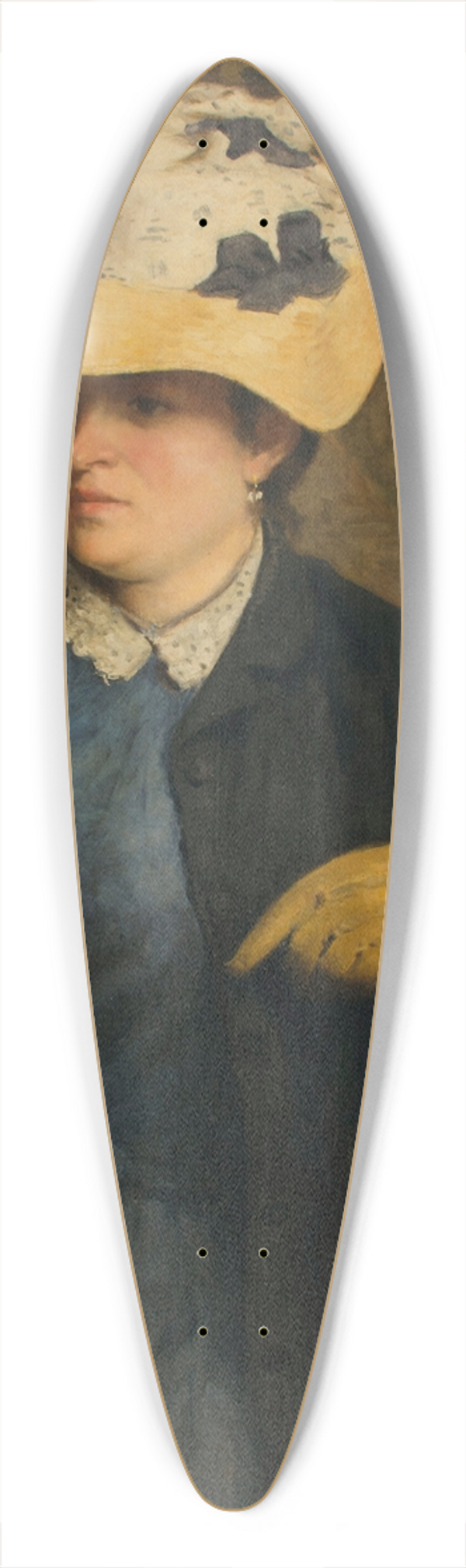 Eduardo Svori - Between two lights 39.3 inch art pintail longboard deck