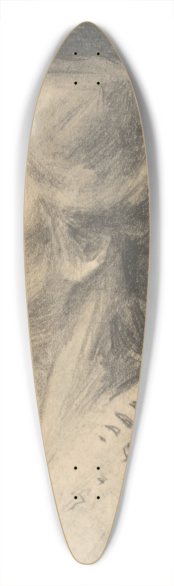 Eduard Putra - Study of Female Profile 39.3 inch art pintail longboard deck