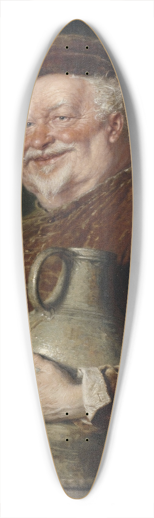 Eduard von Grtzner - Falstaff at the table with a wine jug and pewter cup 39.3 inch art pintail longboard deck