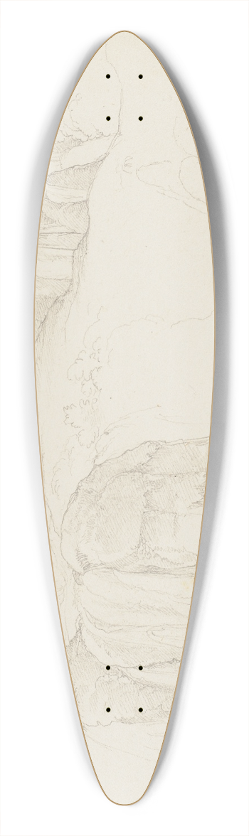 Eduard von Steinle - Aus dem Sabiner Gebirge, Wasserflle bei Tivoli 39.3 inch art pintail longboard deck