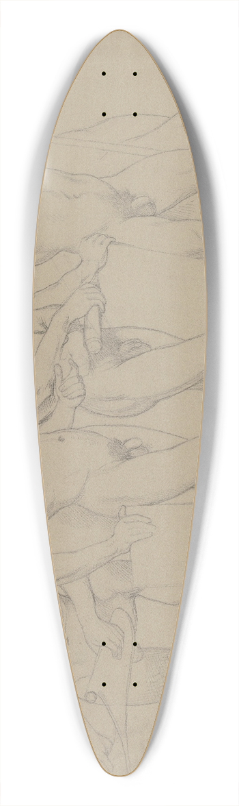 Eduard von Steinle - Eine Gruppe mnnlicher Akte, in unterschiedlichen Handlungen begriffen 39.3 inch art pintail longboard deck