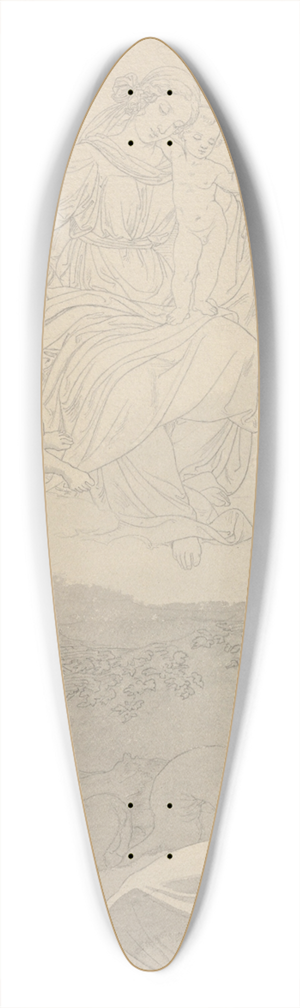Eduard von Steinle - The Vision of Joan of Arc 39.3 inch art pintail longboard deck