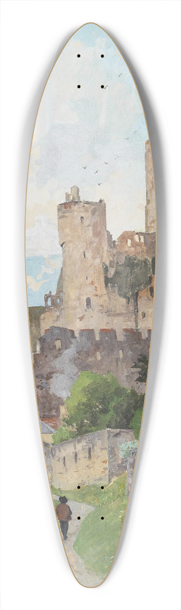 Eduard Zetsche - Blick auf die Ruine Drnstein 39.3 inch art pintail longboard deck