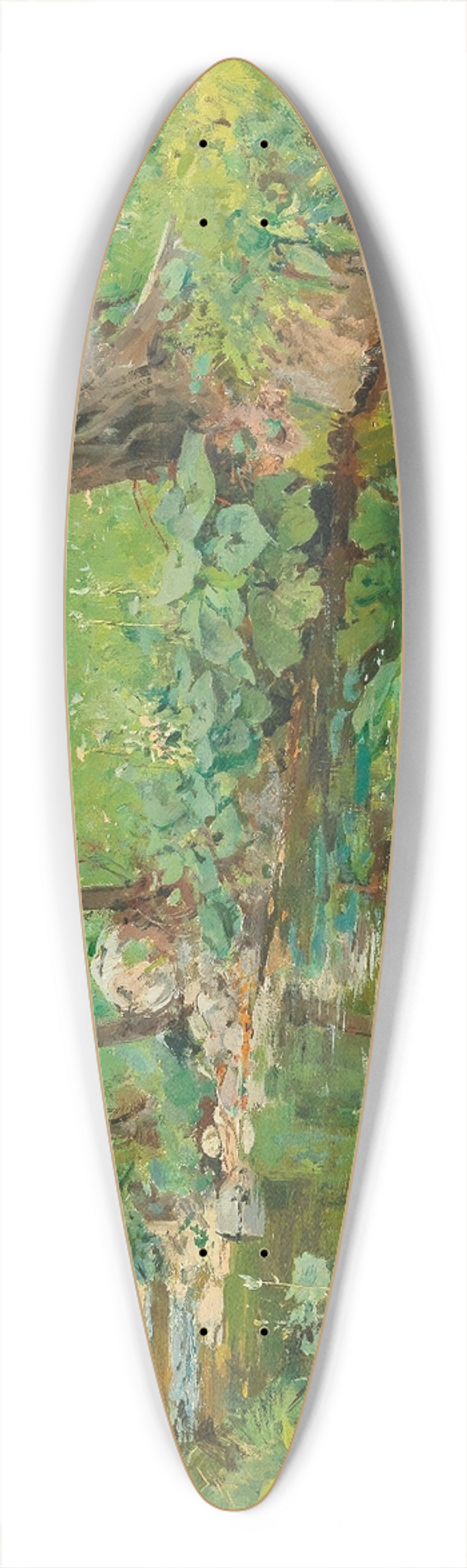 Eduard Zetsche - In the Sattelbach near Heiligenkreuz 39.3 inch art pintail longboard deck