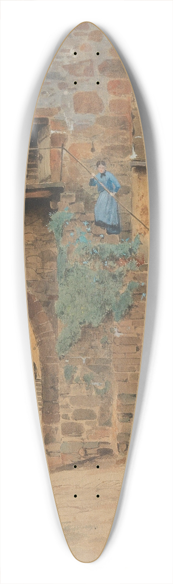 Eduard Zetsche - Stadttor Hirschhorn 39.3 inch art pintail longboard deck