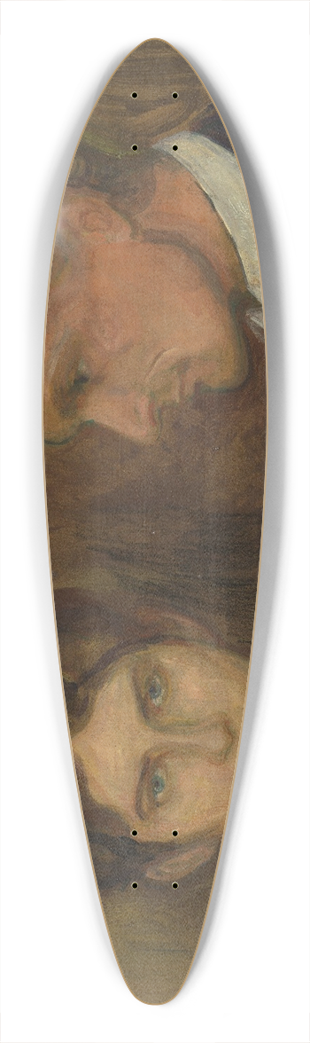 Edvard Munch - Aase and Harald Nrregaard 39.3 inch art pintail longboard deck