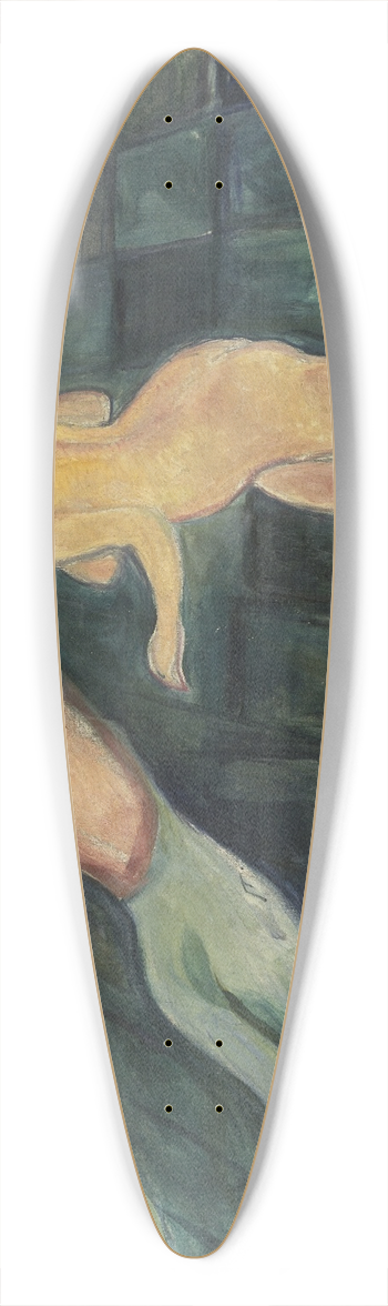 Edvard Munch - Bathing Women 39.3 inch art pintail longboard deck