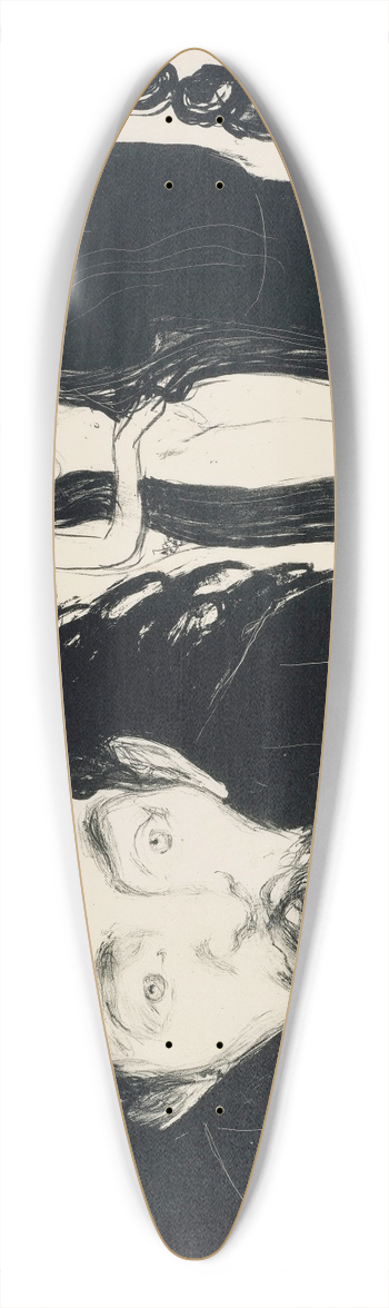 Edvard Munch - Eifersucht II (Jealousy II) 39.3 inch art pintail longboard deck