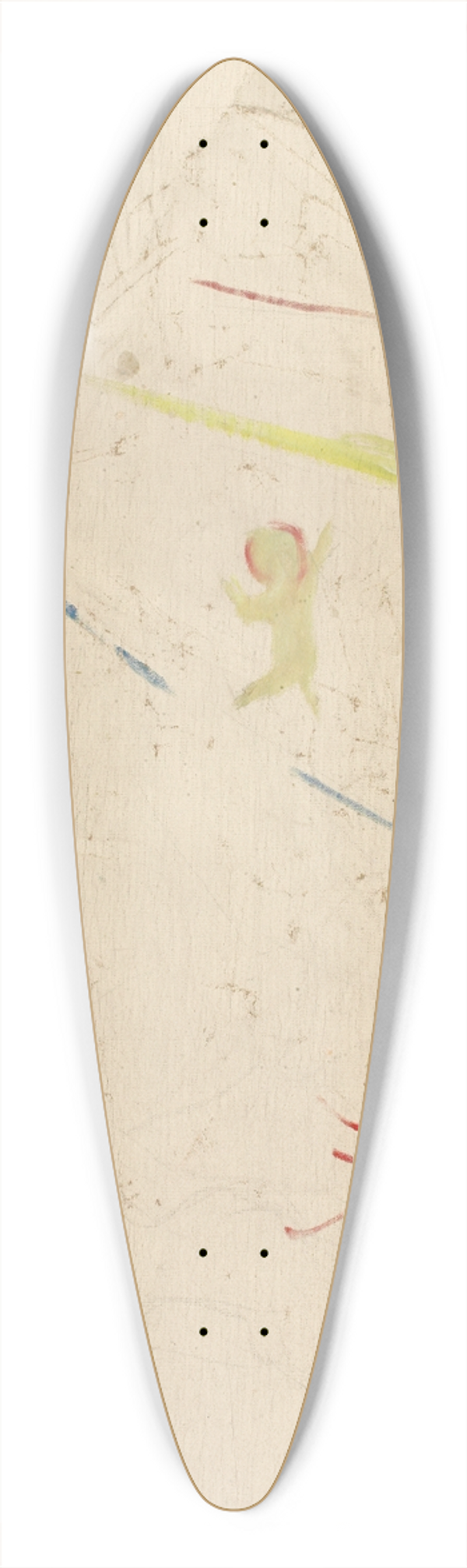 Edvard Munch - Geniuses in Sunrays 39.3 inch art pintail longboard deck