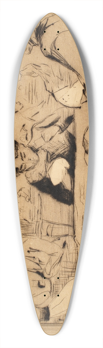Edvard Munch - Hopfenblte Female Card Player 39.3 inch art pintail longboard deck