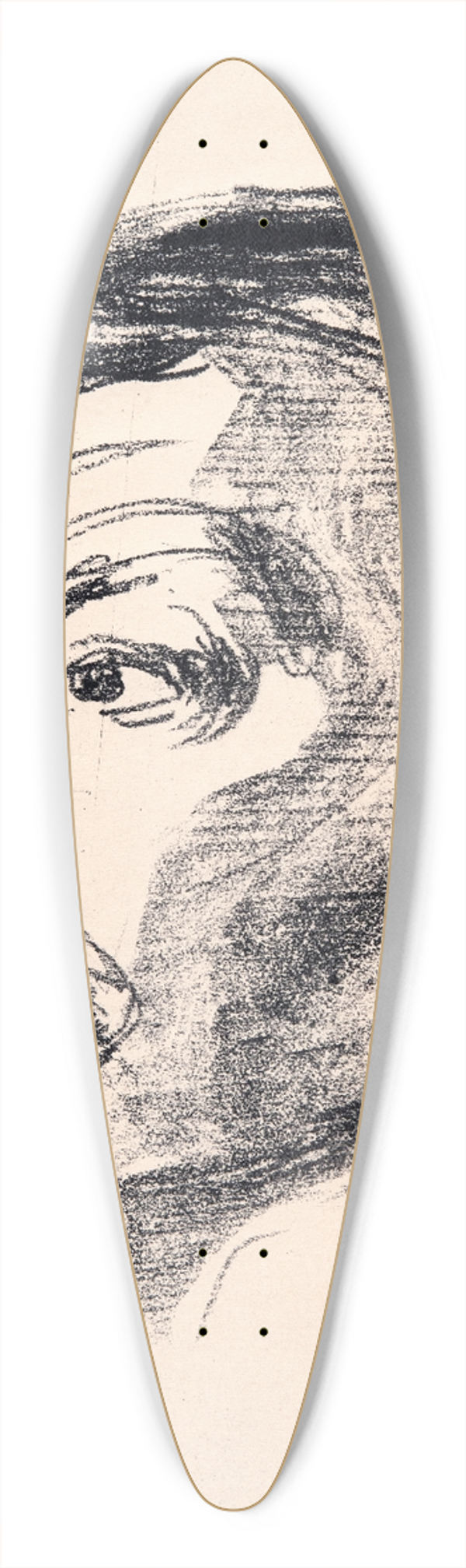 Edvard Munch - Jens Thiis 39.3 inch art pintail longboard deck