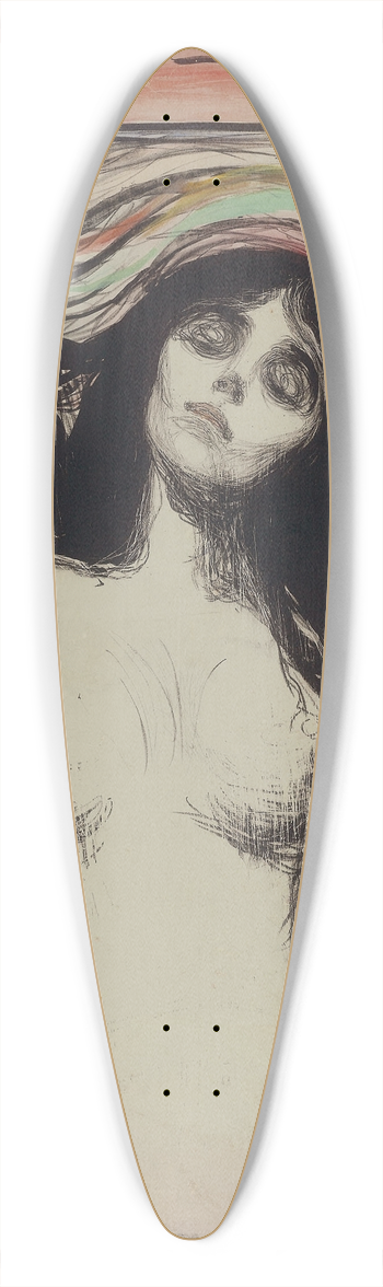 Edvard Munch - Madonna 39.3 inch art pintail longboard deck