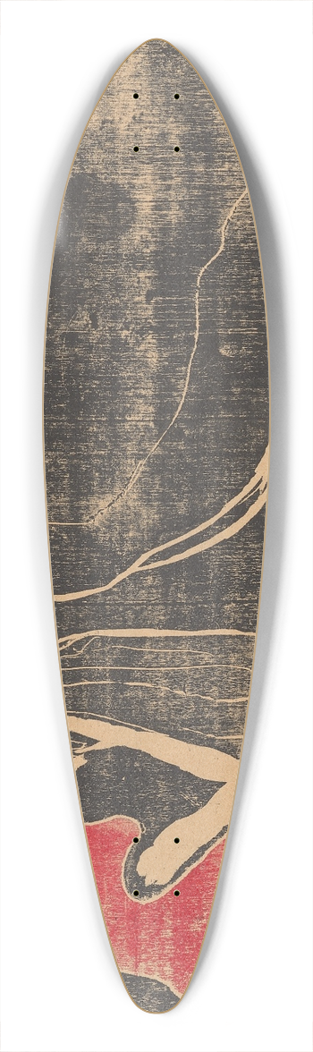 Edvard Munch - Melankoli II 39.3 inch art pintail longboard deck
