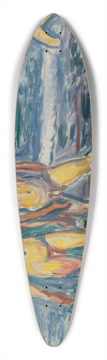 Edvard Munch - Mnner am Meer 39.3 inch art pintail longboard deck