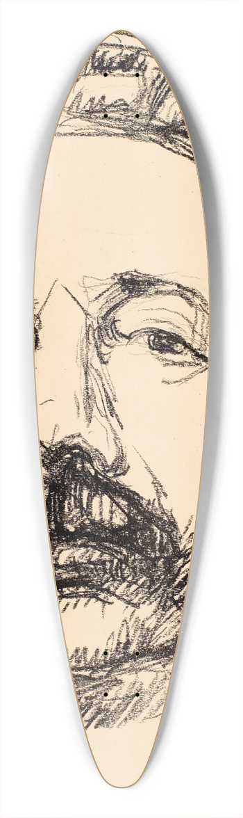 Edvard Munch - Portrait of Tor Hedberg 39.3 inch art pintail longboard deck