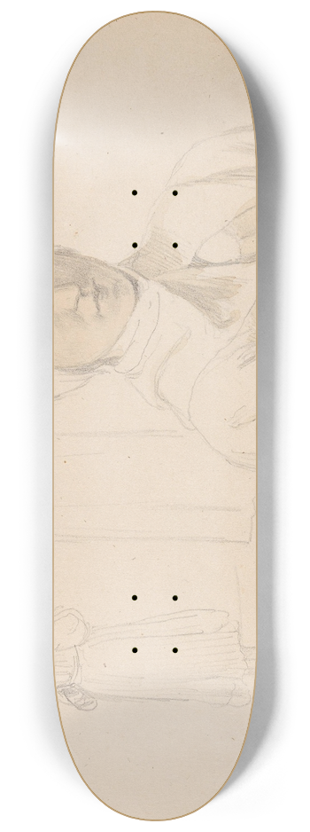 Adolph Tidemand - Kvinnefigur; kvinneportrett 8.25 inch art skate deck