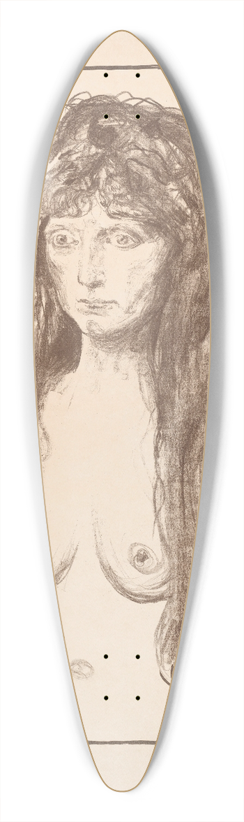 Edvard Munch - The Sin 39.3 inch art pintail longboard deck