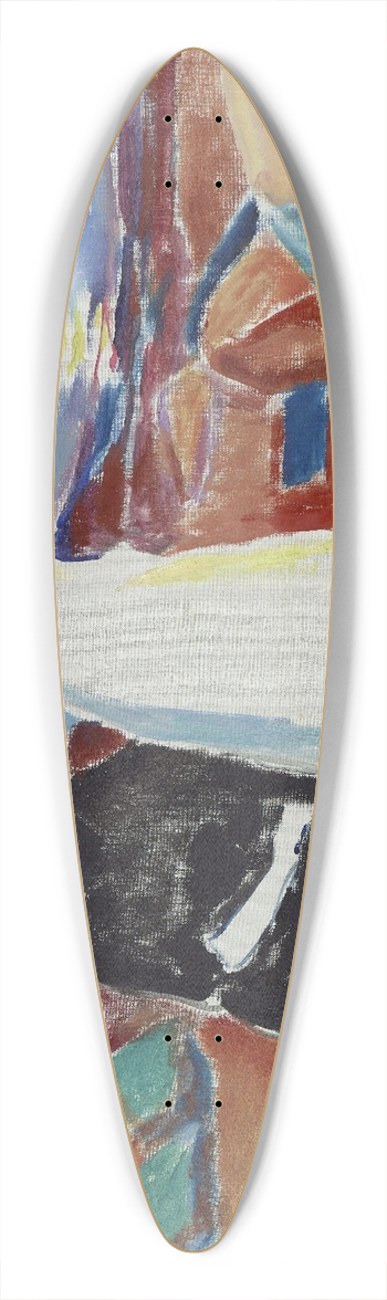 Edvard Munch - Two Women on the Shore 39.3 inch art pintail longboard deck
