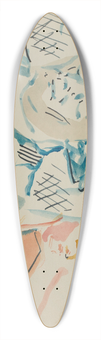 Edvard Munch - Untitled 39.3 inch art pintail longboard deck