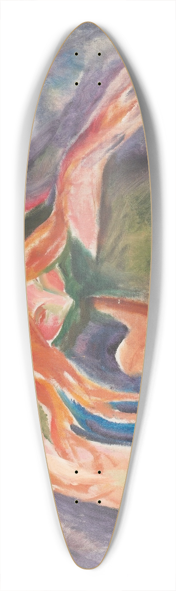 Edvard Munch - Vampyr 39.3 inch art pintail longboard deck