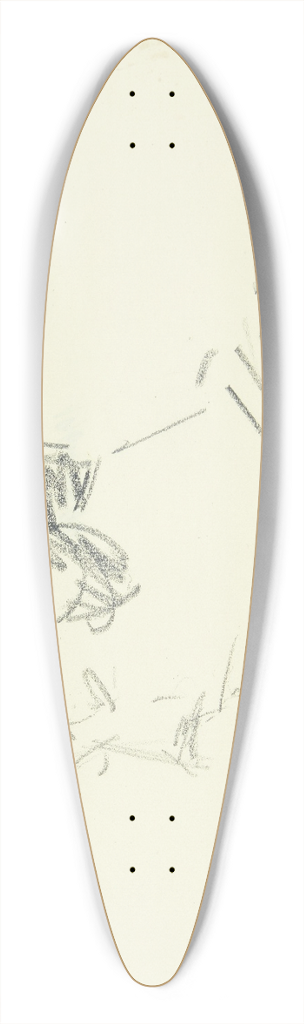 Edvard Weie - Portrtstudie af malerinden Ellen Olrik, med bjet hoved, 7-8-profil mod venstre 39.3 inch art pintail longboard deck