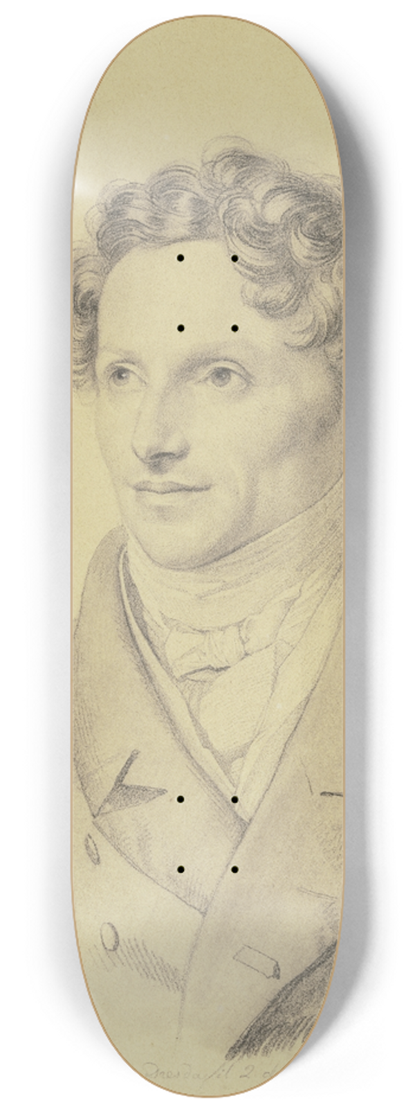 Carl Christian Vogel von Vogelstein - Bildnis des Komponisten und Dirigenten Francesco Morlacchi 8.25 inch art skate deck