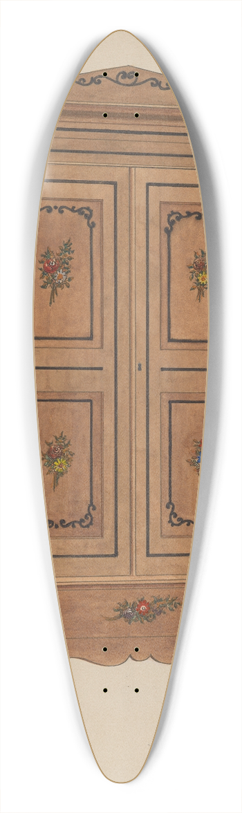 Edward A. Darby - Painted Wardrobe 39.3 inch art pintail longboard deck