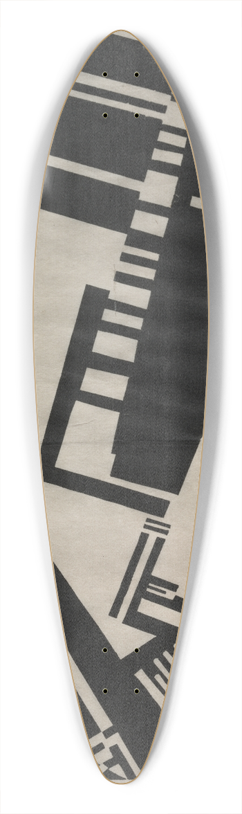 Edward Alexander Wadsworth - Illustration (Typhoon) 39.3 inch art pintail longboard deck