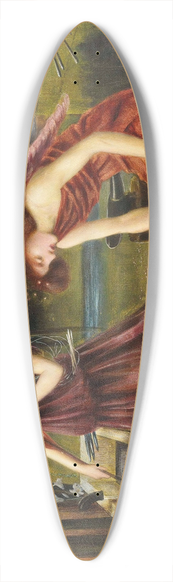 Edward Clifford - The Forge of Cupid 39.3 inch art pintail longboard deck