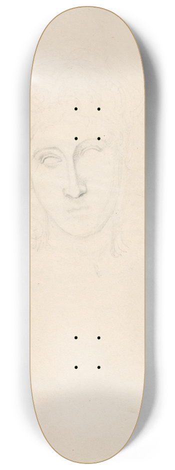 Adolph Tidemand - Kvinnehode 8.25 inch art skate deck