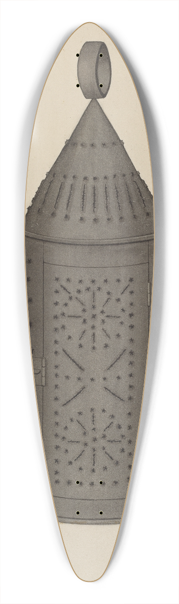 Edward D. Williams - Pierced Tin Lantern 39.3 inch art pintail longboard deck