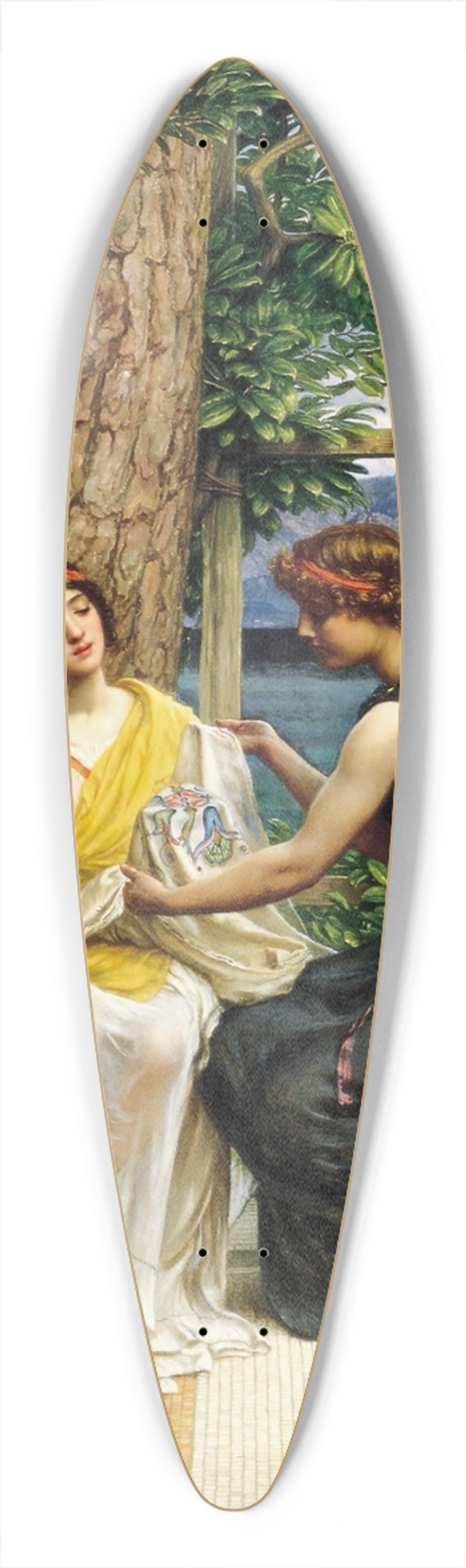 Edward John Poynter - Helena and Hermia 39.3 inch art pintail longboard deck