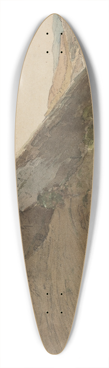 Edward Lear - Country Hillside 39.3 inch art pintail longboard deck