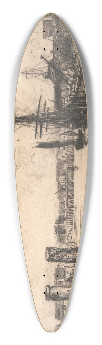 Edward Millington Synge - Littlehampton 39.3 inch art pintail longboard deck