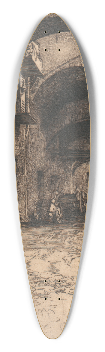 Edward Millington Synge - Street of the Popes Soldiers 39.3 inch art pintail longboard deck