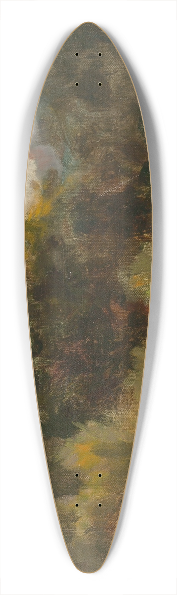Edward Mitchell Bannister - Landscape (trees). 39.3 inch art pintail longboard deck