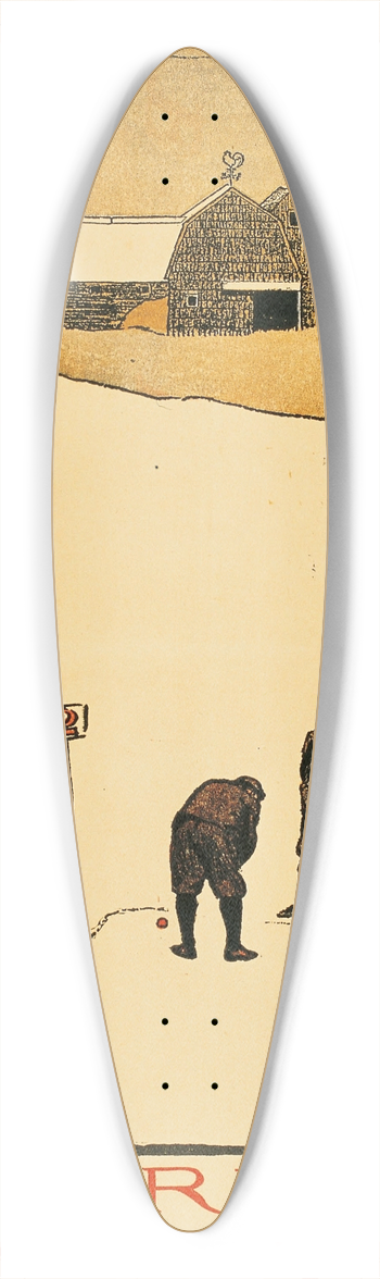 Edward Penfield - Golf Calendar. February 39.3 inch art pintail longboard deck