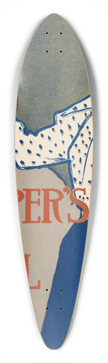 Edward Penfield - Harpers April 39.3 inch art pintail longboard deck