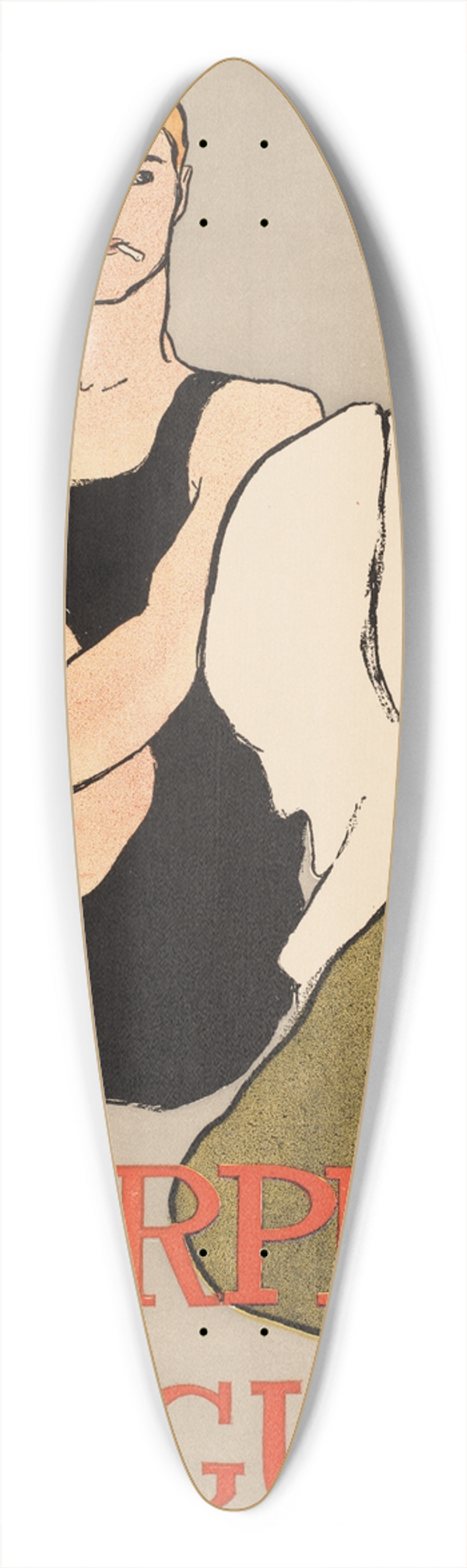 Edward Penfield - Harpers August 39.3 inch art pintail longboard deck