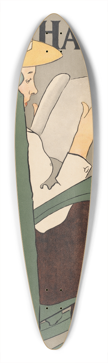 Edward Penfield - Harpers June 39.3 inch art pintail longboard deck