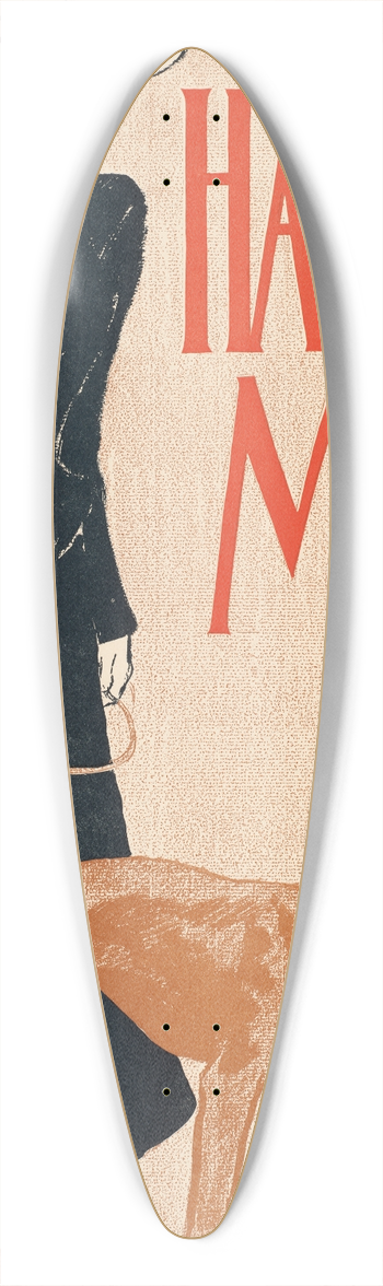 Edward Penfield - Harpers May 39.3 inch art pintail longboard deck